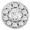 Very Pretty 1/4 ctw Diamond Round Cluster Peg Preset Jewelry Finding for SALE in 14kt White Gold