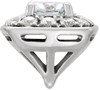 Glamorous 1/4ctw Diamond Cluster Peg Jewelry Finding in 14kt White Gold With 12 Round Diamonds