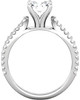 Classy Chic Split Shank Semi Set Mounting Without Head With 0.46ctw Diamond Accents in 14kt White Gold