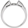 Striking Cathedral Style Preset Ring Base With Channel Set Princess Cut Diamond Accents 5/8ctw