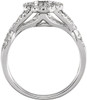 Dazzling Diamond Accented 1/4ctw Preset Base With Sophisticated Twisted Band and Halo Design