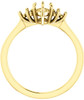 Ring Mounting for Marquise Gemstone Size 8 x 4mm to 12 x 6mm  Triple Side Accents