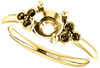 Triple Side Accent Ring Mounting For Round Gemstone Size 5.20mm to 10mm