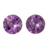 Well Matched Gem Pair - Round Cut - No Heat Purple Sapphire - 2.28 carats - 6.60mm - Purple Color - GIT Cert