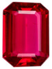 Beautiful Red Emerald Cut Ruby Gem - 1.34 carats - 7.7 x 5.5mm