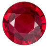AfricaGems Certified Ruby - 1.19 carats Round Cut - 6.7 mm - Magnificent Red Color