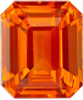 GIA Genuine Orange Sapphire - Emerald Cut - Rich Sunkist Orange - 5.09 carats - 10.11 x 8.4 x 5.77mm