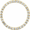 White Diamond in 14 Karat Yellow Gold 0.50 Carat Diamond Circle Pendant SI2 SI3, G H