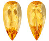 AfricaGems Certified Faceted Precious Topaz - Pear Cut - Matching Pair - 14.09 carats - 18.7 x 8.8mm