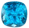 Cushion Cut Blue Zircon - Faceted - 10.75 carats - 11.4 x 11.3mm