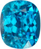 Gorgeous Blue Zircon - Cushion Shape - 7.78 carats - 11.6 x 9.7mm