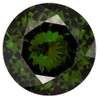 AfricaGems Certified Green Zircon - Round Cut - 3.88 carats - 10mm