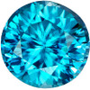 Blue Zircon Loose Gemstone - Round Cut - Vivid Rich Blue - 7.18 carats - 10.4mm