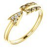 14 Karat Yellow Gold .04 Carat Diamond Arrow Ring