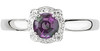 Alexandrite Ring in White Gold and Diamonds set with 0.50 Carat AAA Grade 4.80 mm Round Cut Alexandrite and Diamonds