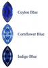Chatham Lab Created Ceylon Blue Sapphire Gemstone – Marquise Cut – GEM Grade