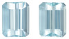 Aquamarine Earring Pair - Emerald Cut - 4.60 carats - 8.8 x 6.9mm - AfricaGems Certified
