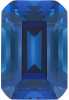Blue Sapphire Emerald Cut in Created Grade GEM | Lab Stone