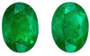 Fine Gems Emerald Pair - Oval Cut - 1.54 carats - 6.9 x 5mm - AfricaGems Certificate