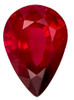 Pretty Ruby Gemstone 0.74 carats, Pear Cut, 7 x 4.8 mm, with AfricaGems Certificate