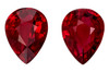 Impressive Ruby Gemstone Pair - Pear Cut - 5.83 carats - 9.7 x 7.5mm