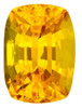 Golden Yellow Sapphire - Cushion Cut - 1.33 carats - 7 x 5.1mm - AfricaGems Certificate