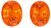 AfricaGems Certified Orange Spessaratite Garnet - Pair - 9.42 carats - Oval Cut - 10.4 x 8.3mm