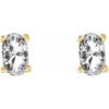 14 Karat Yellow Gold Blue Sapphire Earrings.