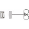 Platinum 0.13 Carat Diamond Bezel Set Earrings