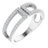 14 Karat White Gold 0.33 Carat Diamond Ring.