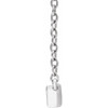 14K White 0.37 Carat Lab Grown Diamond Bar 16 inch Necklace