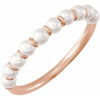 Rose Gold 14 Karat Cultured Freshwater Size 6