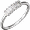 White Gold Ring 14 Karat 0.33 Carat Lab Grown Diamond Ring