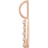 14 Karat Rose Gold Cultured White Pearl Initial S Charm