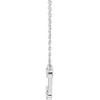 14K White 0.10 Carat Natural Diamond Aquarius 16 inch Necklace
