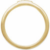 Yellow Gold Ring 14 Karat .03 Carat Natural Diamond and White Enamel Stackable Ring