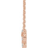 14 Karat Rose Gold 0.16 Carat Diamond Leo 16 inch Necklace