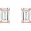14 Karat Rose Gold 0.75 Carat Lab Grown Diamond Earrings