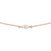 14 Karat Rose Gold 0.25 Carat Lab Grown Diamond 16 inch Necklace