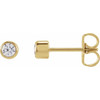 14 Karat Yellow Gold 3 mm Round 0.20 Carat Lab Grown Diamond Earrings