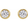 14 Karat Yellow Gold 3 mm Round 0.20 Carat Lab Grown Diamond Earrings