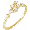 Yellow Gold Ring 14 Karat 0.20 Carat Natural Diamond Cancer Constellation Ring