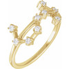 Yellow Gold Ring 14 Karat 0.20 Carat Natural Diamond Scorpio Constellation Ring