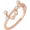 Rose Gold 14 Karat 0.20 Carat Natural Diamond Scorpio Constellation Ring