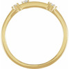 Yellow Gold Ring 14 Karat 0.10 Carat Natural Diamond Aries Constellation Ring