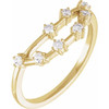 Yellow Gold Ring 14 Karat 0.20 Carat Natural Diamond Capricorn Constellation Ring