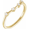Yellow Gold Ring 14 Karat 0.10 Carat Natural Diamond Aquarius Constellation Ring