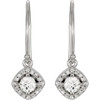 14 Karat White Gold 0.60 Carat Diamond Earrings.