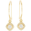 14 Karat Yellow Gold 0.40 Carat Diamond Earrings.