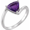 14 Karat White Gold Amethyst Ring.